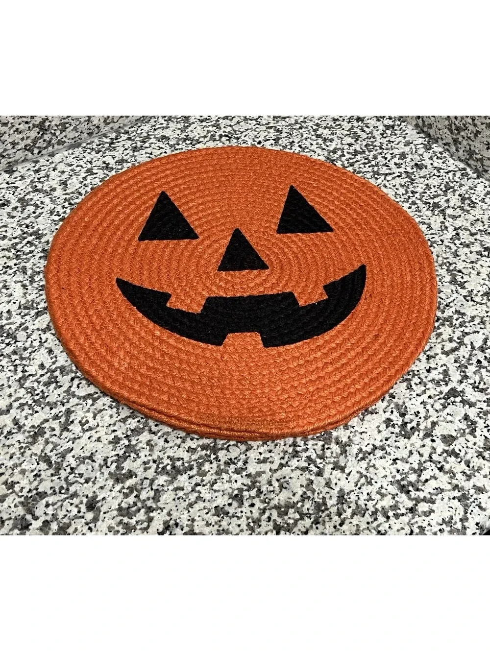 Pumpkin Jack-O-Lantern Quilted Placemats Halloween  Set Of 4